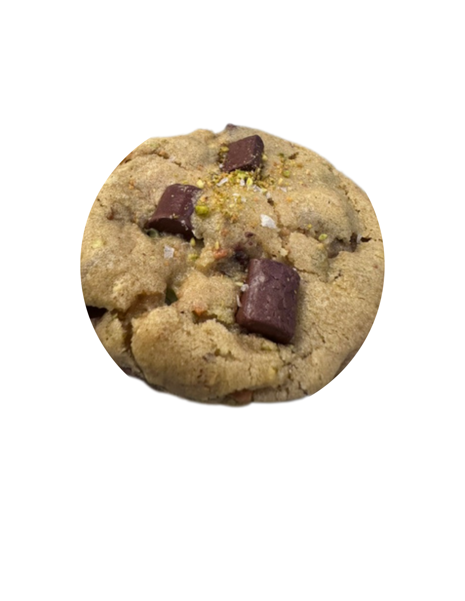 Chocolate Chip Stuffed Pistachio Cream Cookie